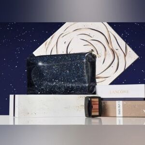 Lancôme Large navy cosmetic bag And Hypnose Palette in Nude/Brown shades